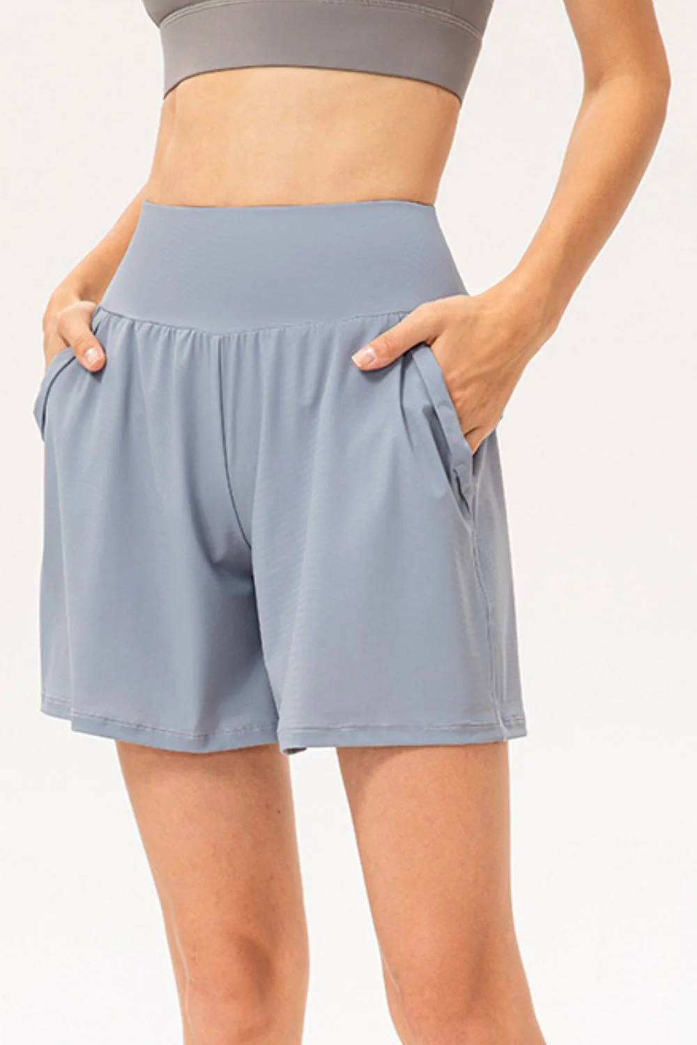 Pocketed Elastic Waist Active Shorts - Image 11