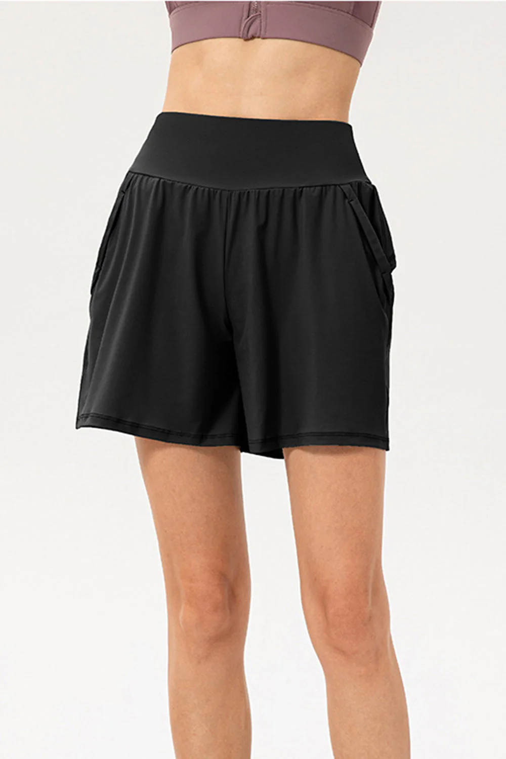 Pocketed Elastic Waist Active Shorts - Image 8