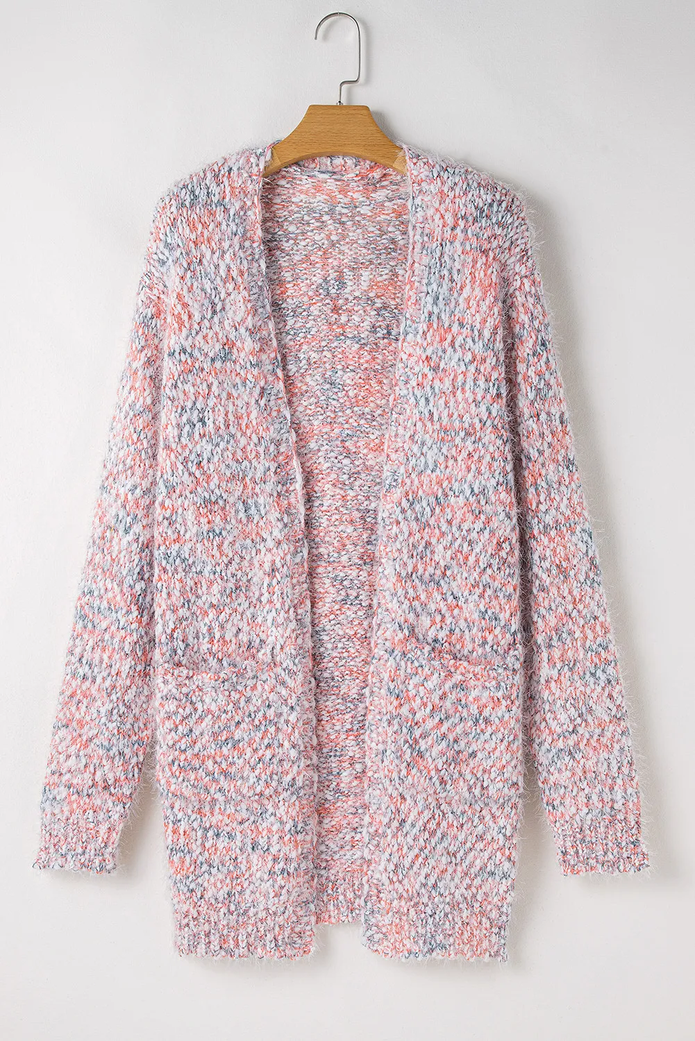 Pocketed Open Front Long Sleeve Cardigan - Image 6