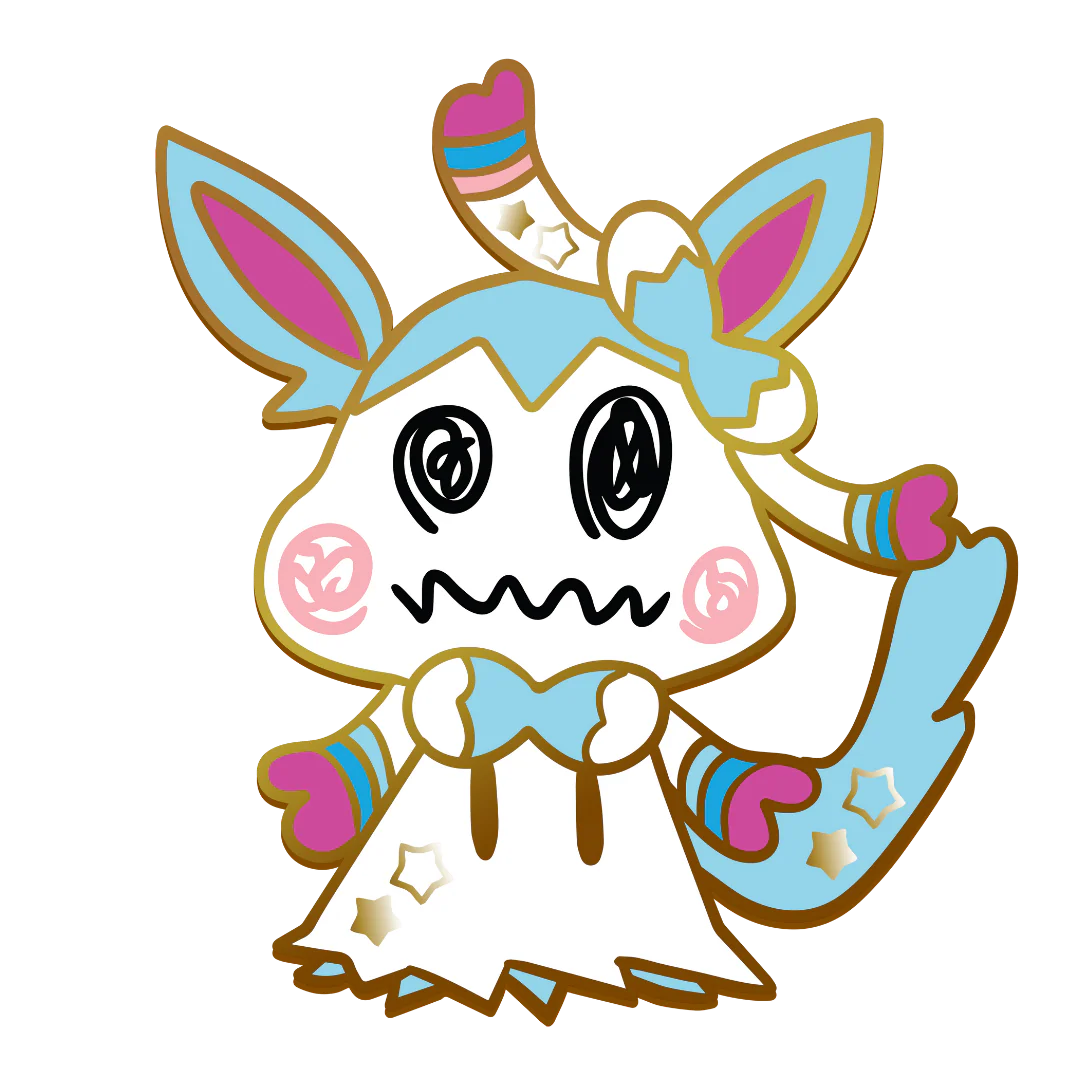Pokemon: Mimikyu Shiny Sylveon Enamel Pin - Image 4
