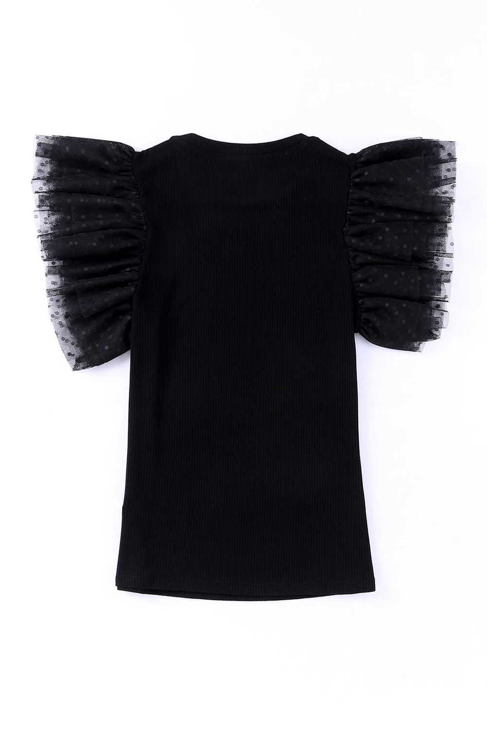 Polka Dot Flutter Sleeve Top - Image 19