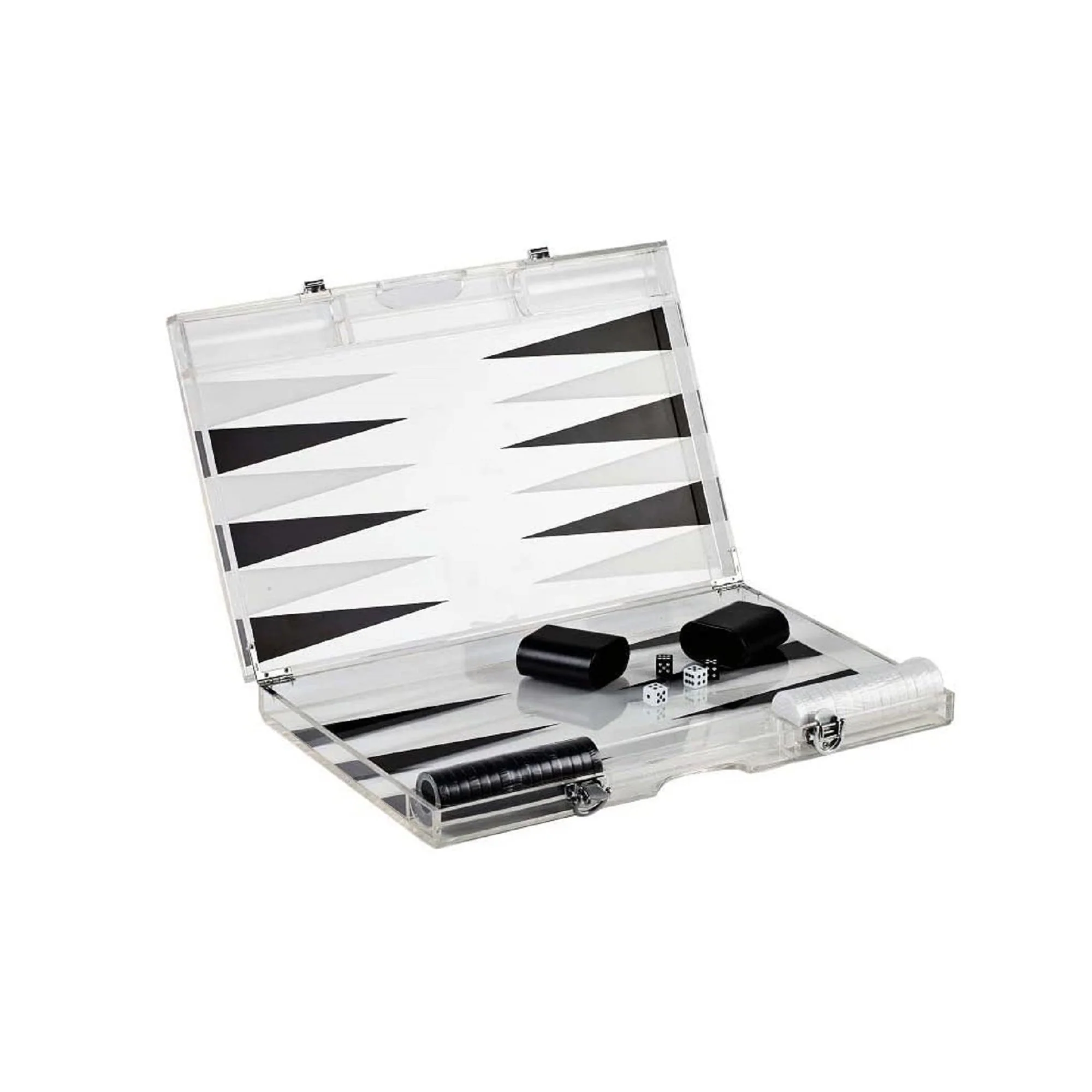 Premium 18-Inch Lucite Backgammon Set - Elegant Design for Timeless Enjoyment by Pursonic - Image 3