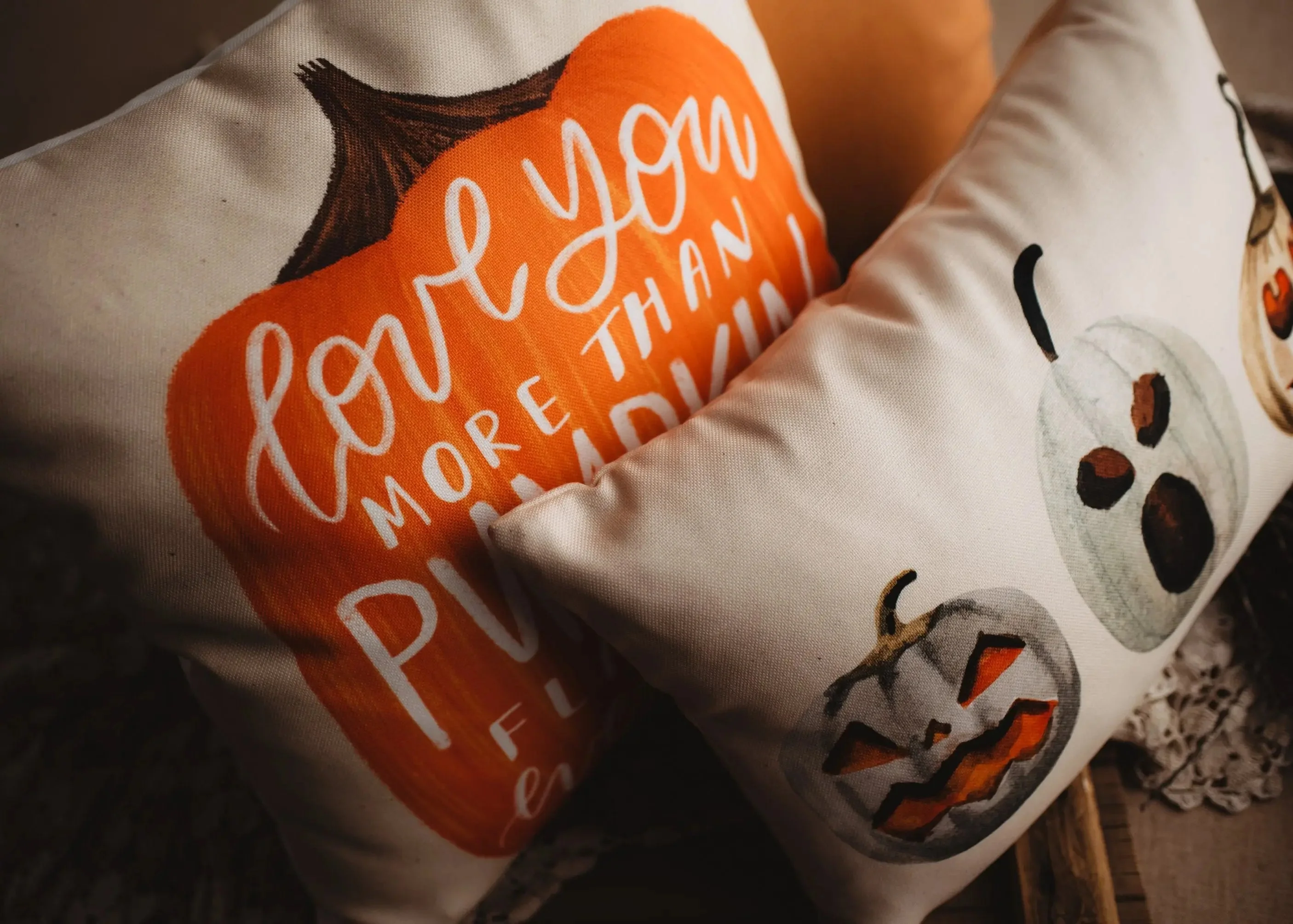 Primitive Pumpkin Decor Pillow Cover |  Thanksgiving Décor | Farmhouse Pillows | Country Decor | Fall Throw Pillows | Cute Throw Pillows by UniikPillows - Image 5
