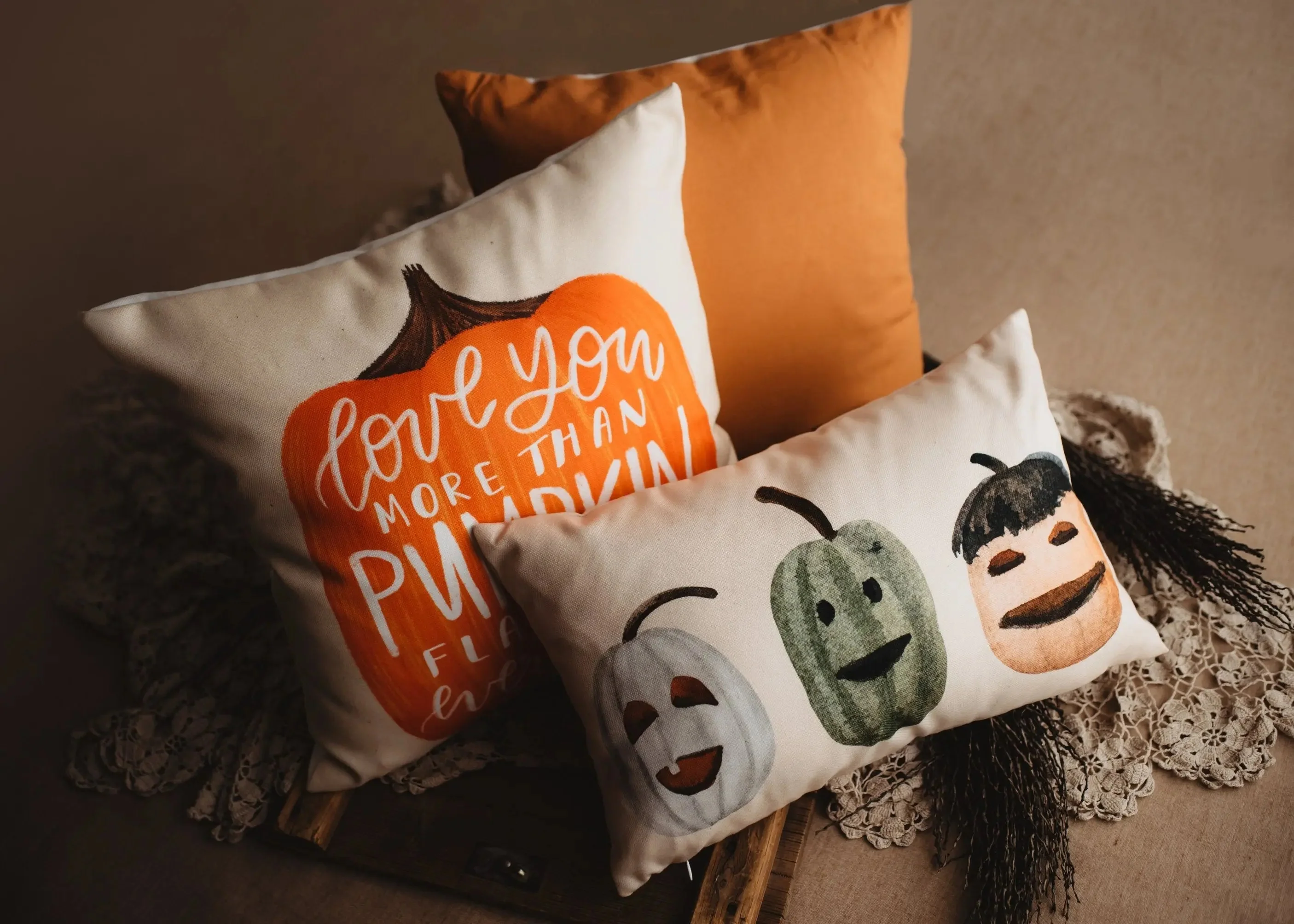 Primitive Pumpkin Decor Pillow Cover |  Thanksgiving Décor | Farmhouse Pillows | Country Decor | Fall Throw Pillows | Cute Throw Pillows by UniikPillows - Image 6