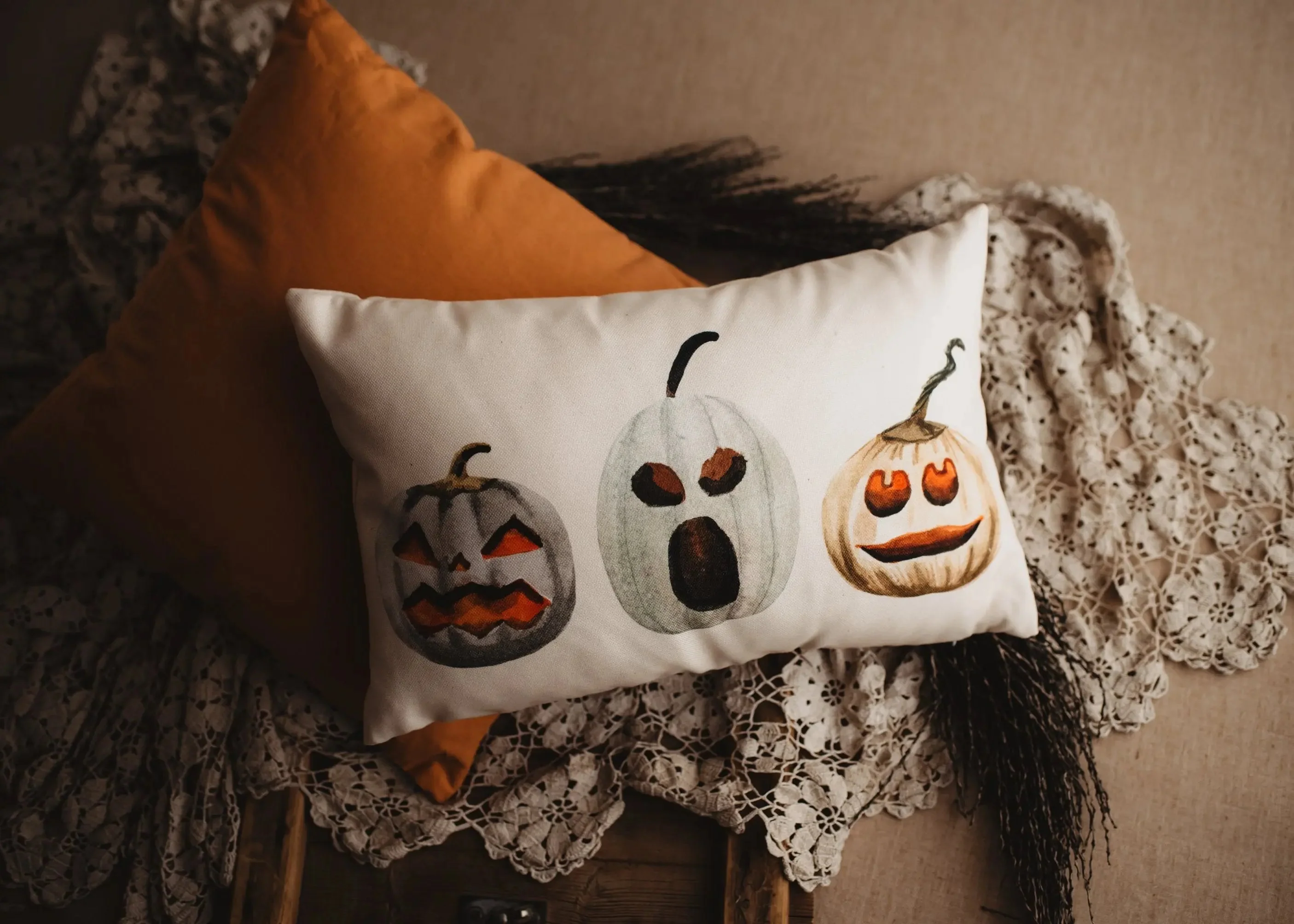Primitive Pumpkin Decor Pillow Cover |  Thanksgiving Décor | Farmhouse Pillows | Country Decor | Fall Throw Pillows | Cute Throw Pillows by UniikPillows - Image 8