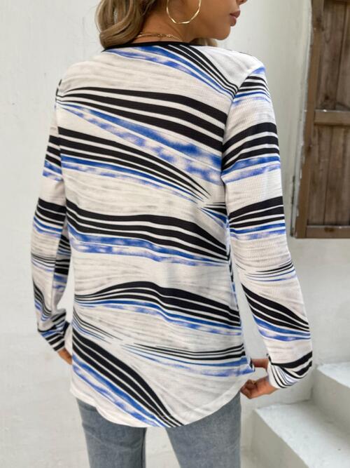 Printed Half Zip Long Sleeve T-Shirt - Image 2