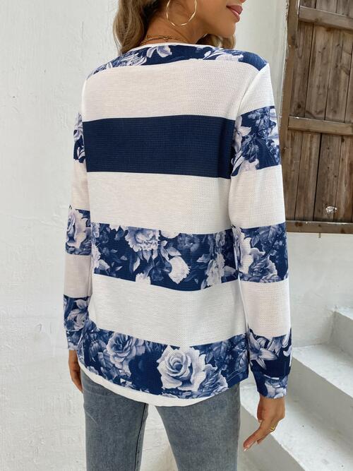 Printed Half Zip Long Sleeve T-Shirt - Image 6