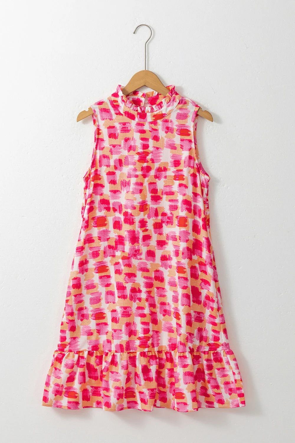 Printed Mock Neck Sleeveless Dress - Image 2