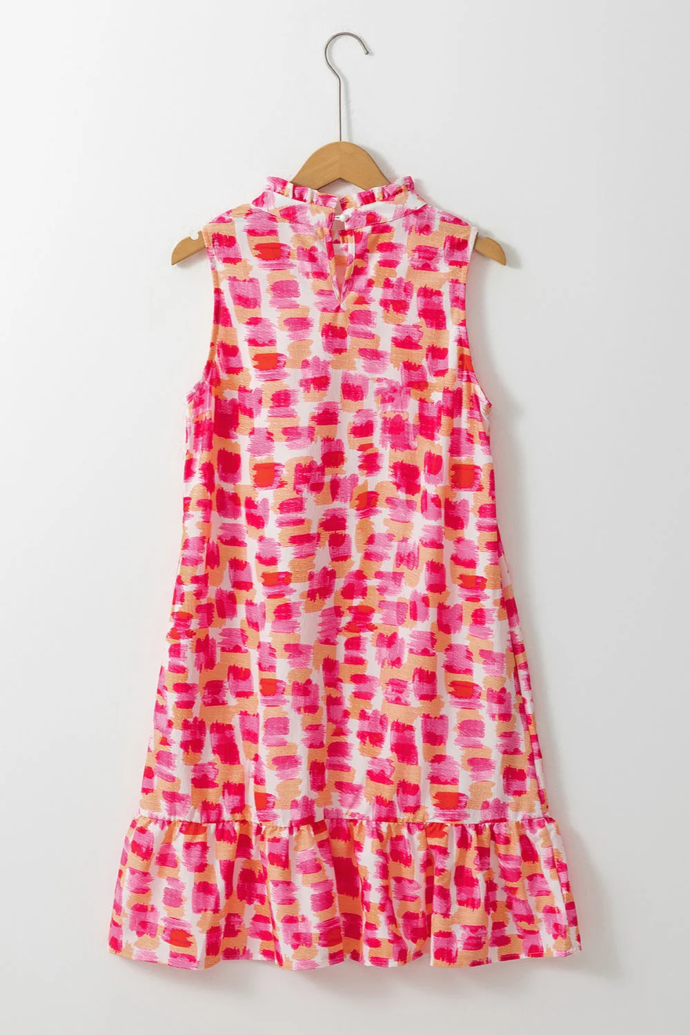 Printed Mock Neck Sleeveless Dress - Image 3