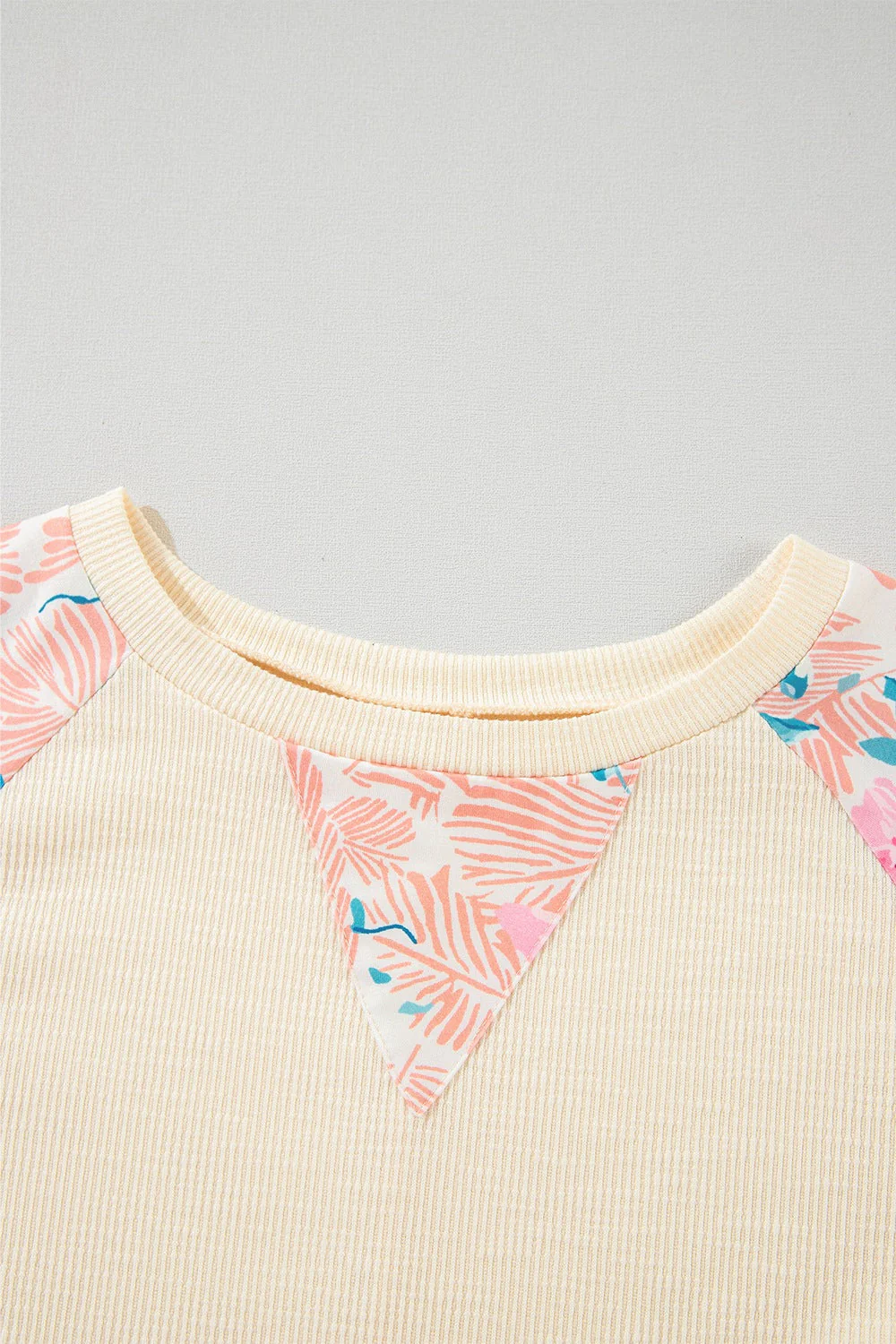 Printed Round Neck Balloon Sleeve Sweatshirt - Image 8