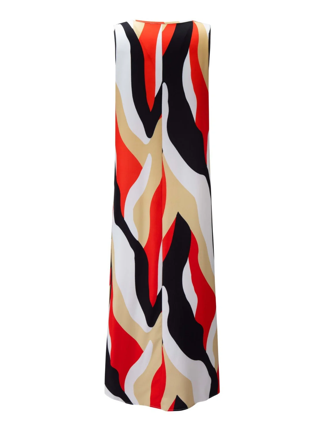 Printed Round Neck Mini Tank Dress - Image 3