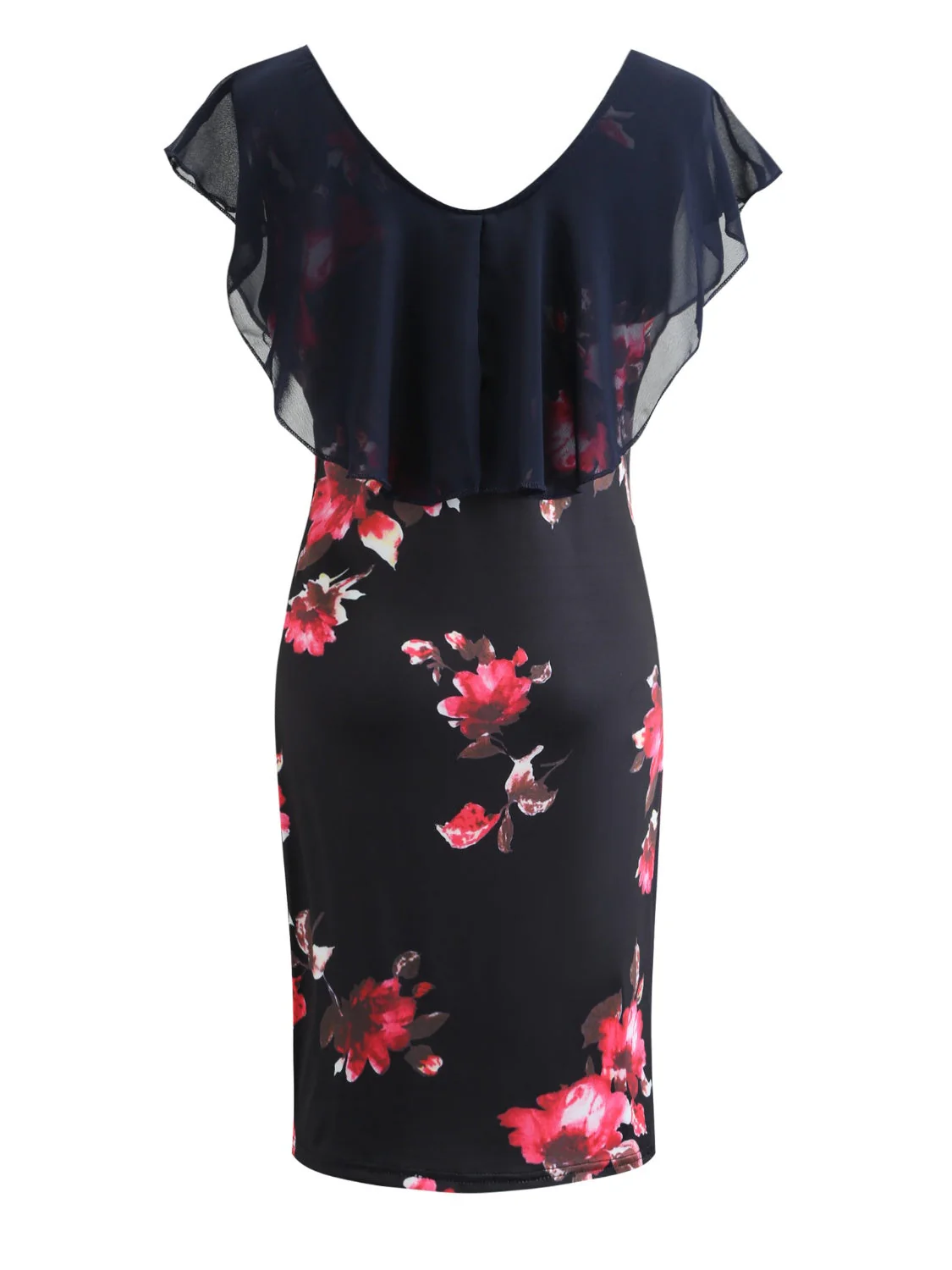 Printed Ruffled Cap Sleeve Mini Dress - Image 5