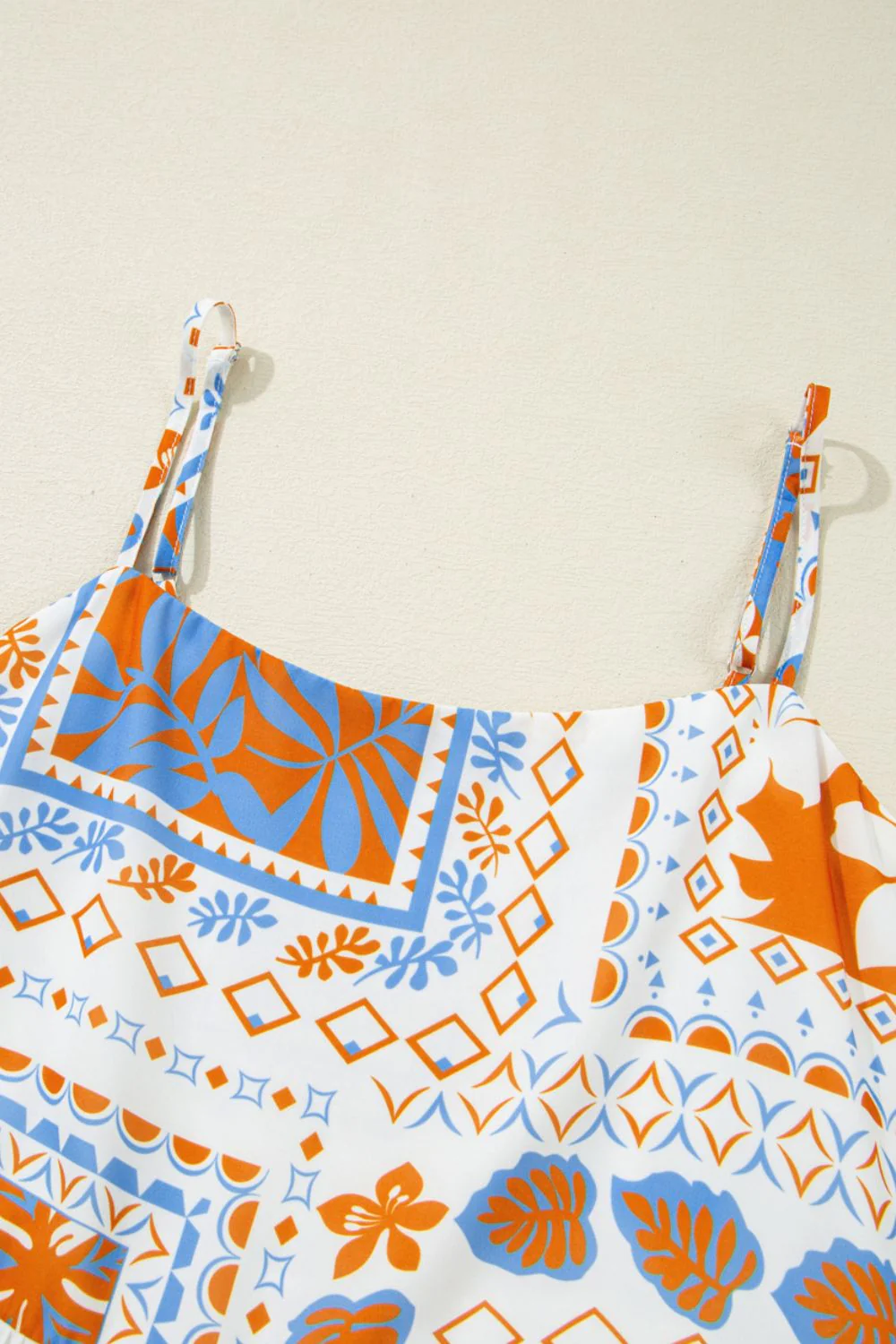 Printed Smocked Back Ricrac Trim Cami Dress - Image 7