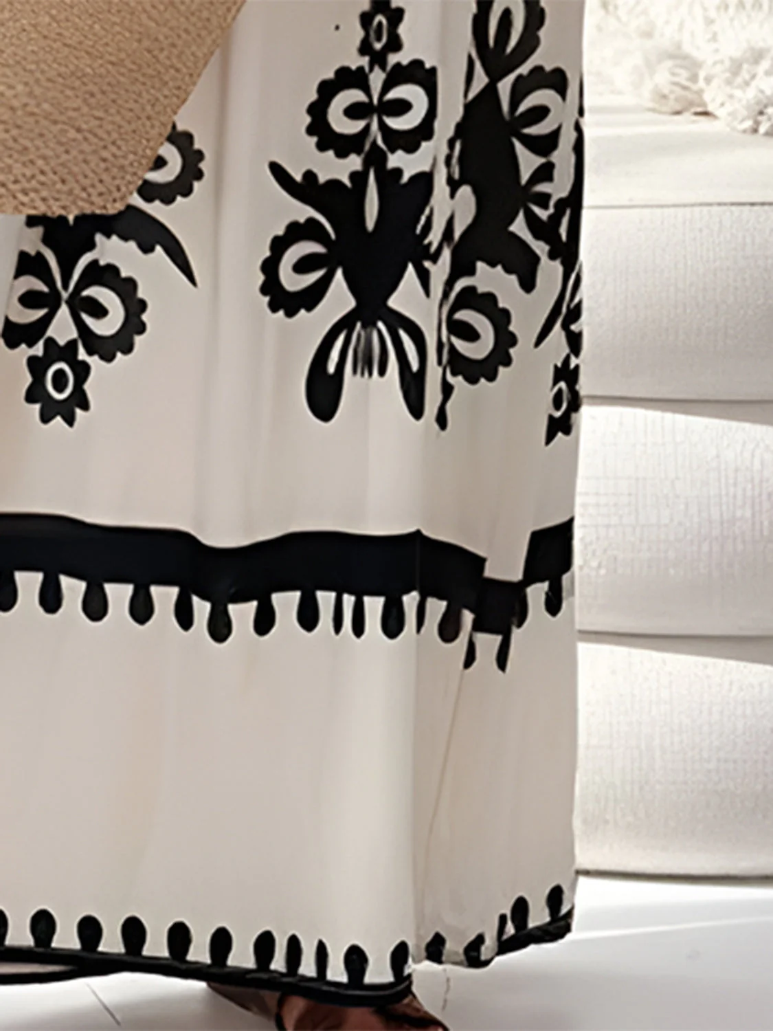 Printed Spaghetti Strap Sleeveless Maxi Dress - Image 3