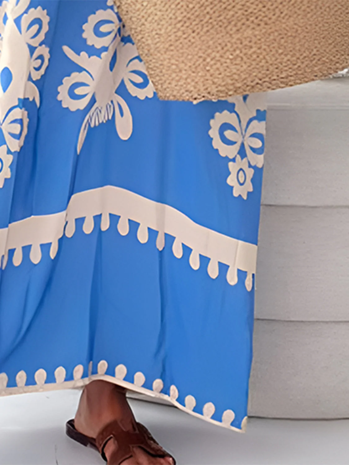 Printed Spaghetti Strap Sleeveless Maxi Dress - Image 6