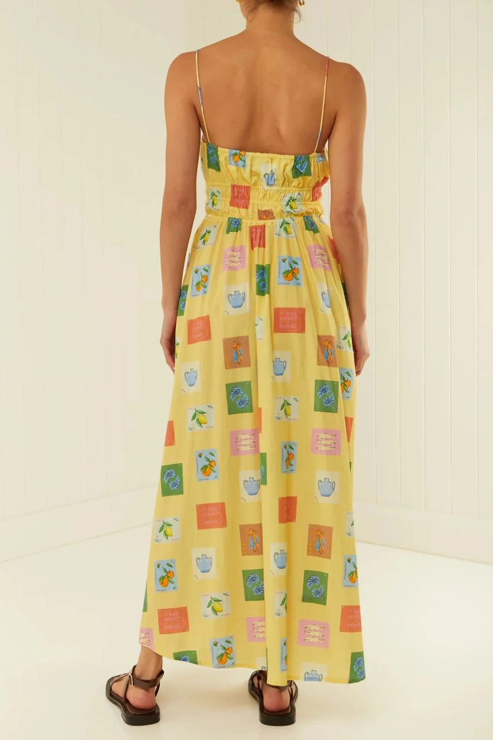 Printed Square Neck Maxi Cami Dress - Image 2