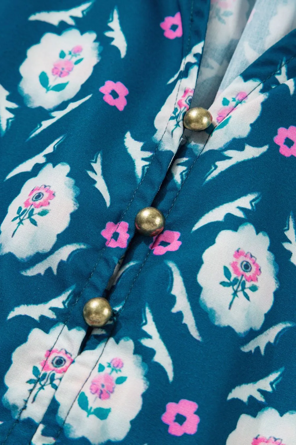 Printed Tie Neck Ruffled Cap Sleeve Dress - Image 11