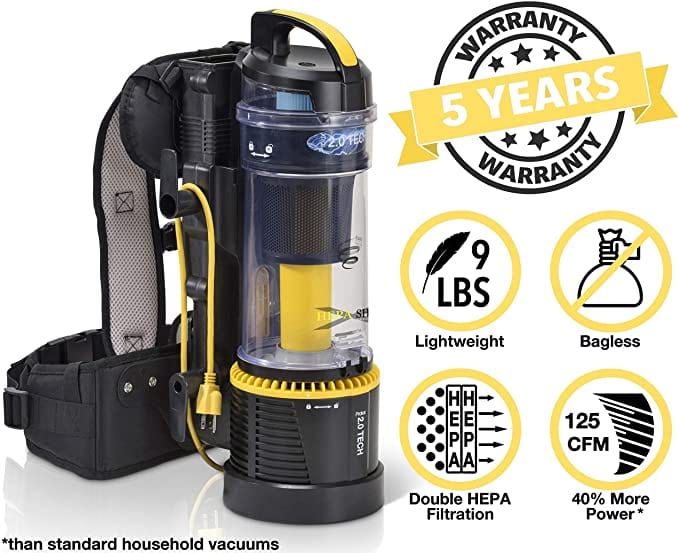 Prolux 2.0 Commercial Bagless Backpack Vacuum with Deluxe 1 1/2 inch Tool Kit by Prolux Cleaners - Image 3