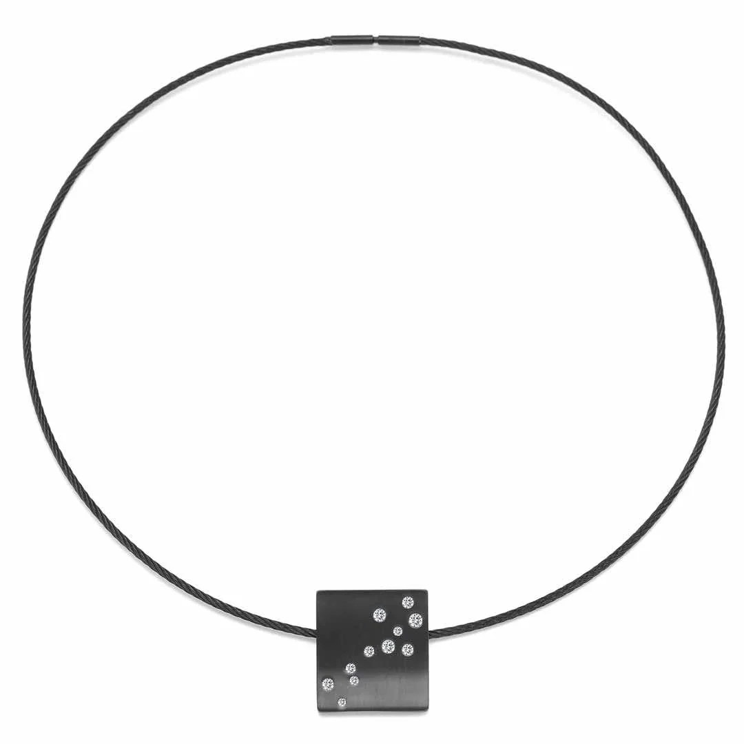 PT094B B.Tiff Black Pavé Galaxie Pendant by B.Tiff New York - Image 2