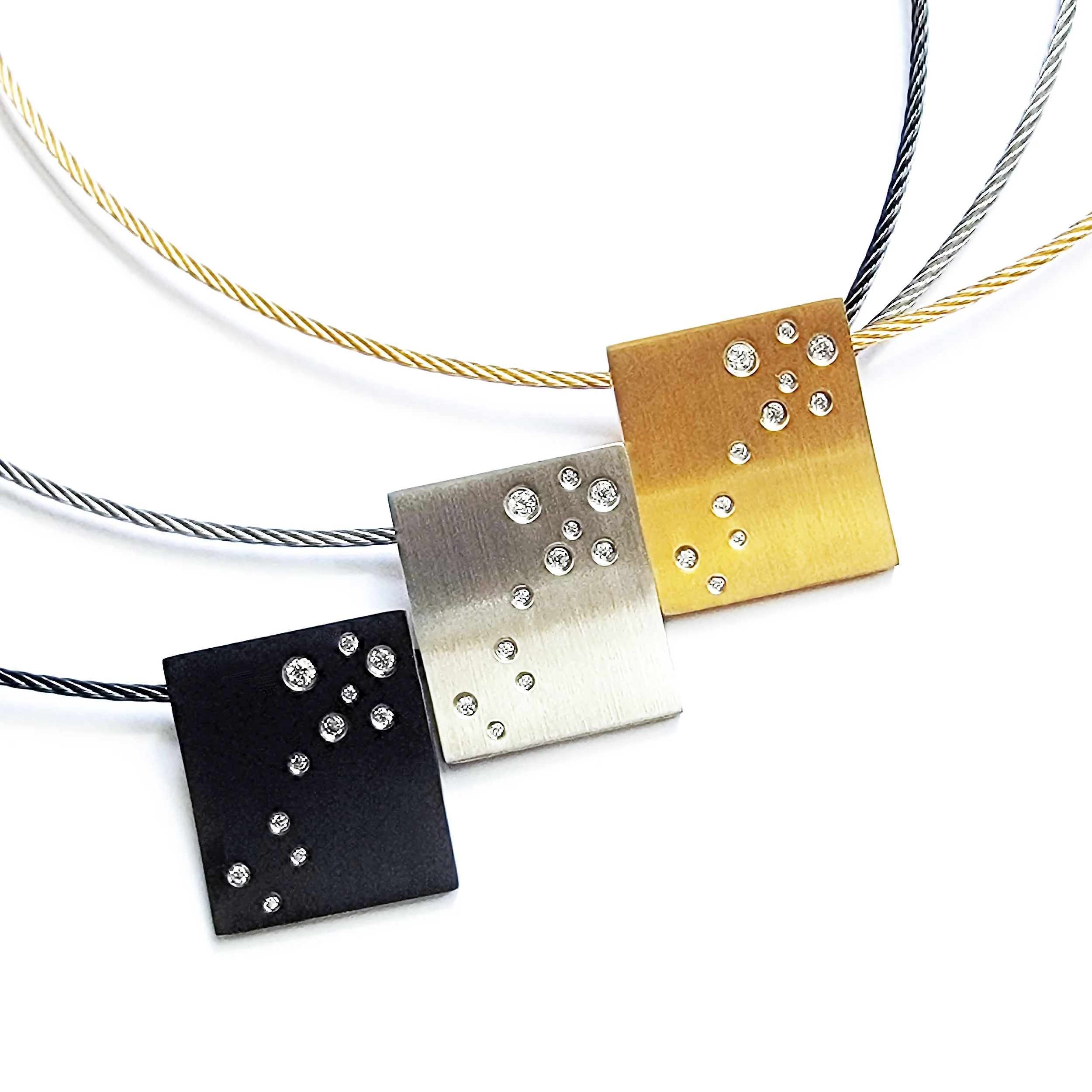 PT094B B.Tiff Black Pavé Galaxie Pendant by B.Tiff New York - Image 3