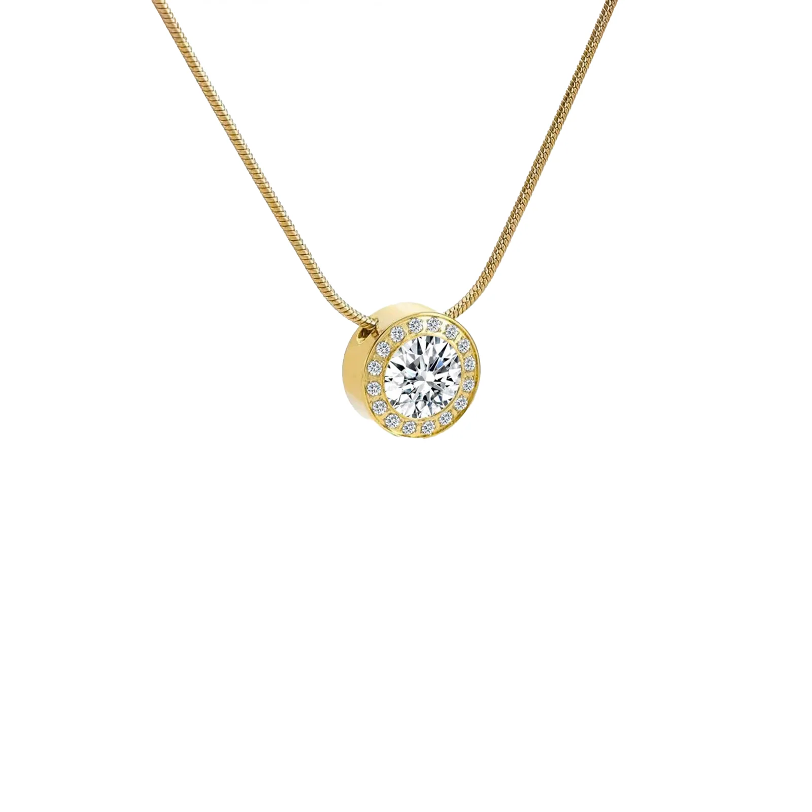 PT125G B.Tiff Gold Aŭreolo 1ct Pendant by B.Tiff New York - Image 2