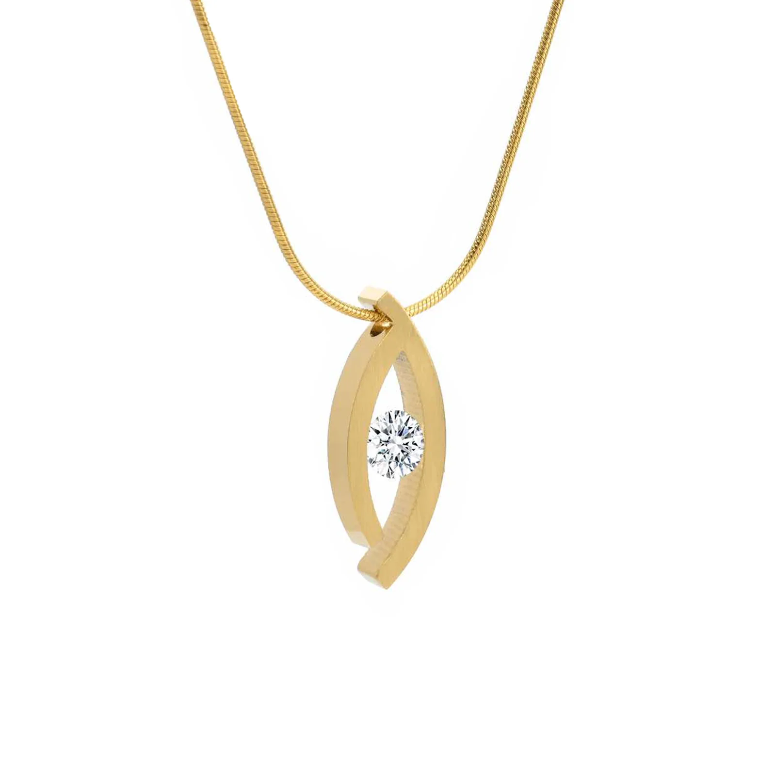 PT128G B.Tiff 18K Gold Plated Deziras Pendant by B.Tiff New York - Image 2