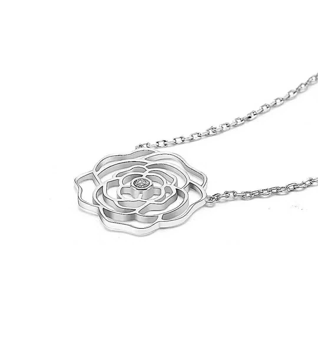 PT308W B.Tiff Rosé Silver Plated Brass Pendant Necklace by B.Tiff New York - Image 2