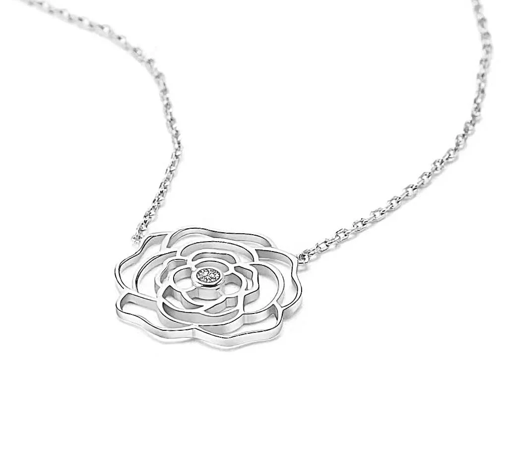 PT308W B.Tiff Rosé Silver Plated Brass Pendant Necklace by B.Tiff New York - Image 3