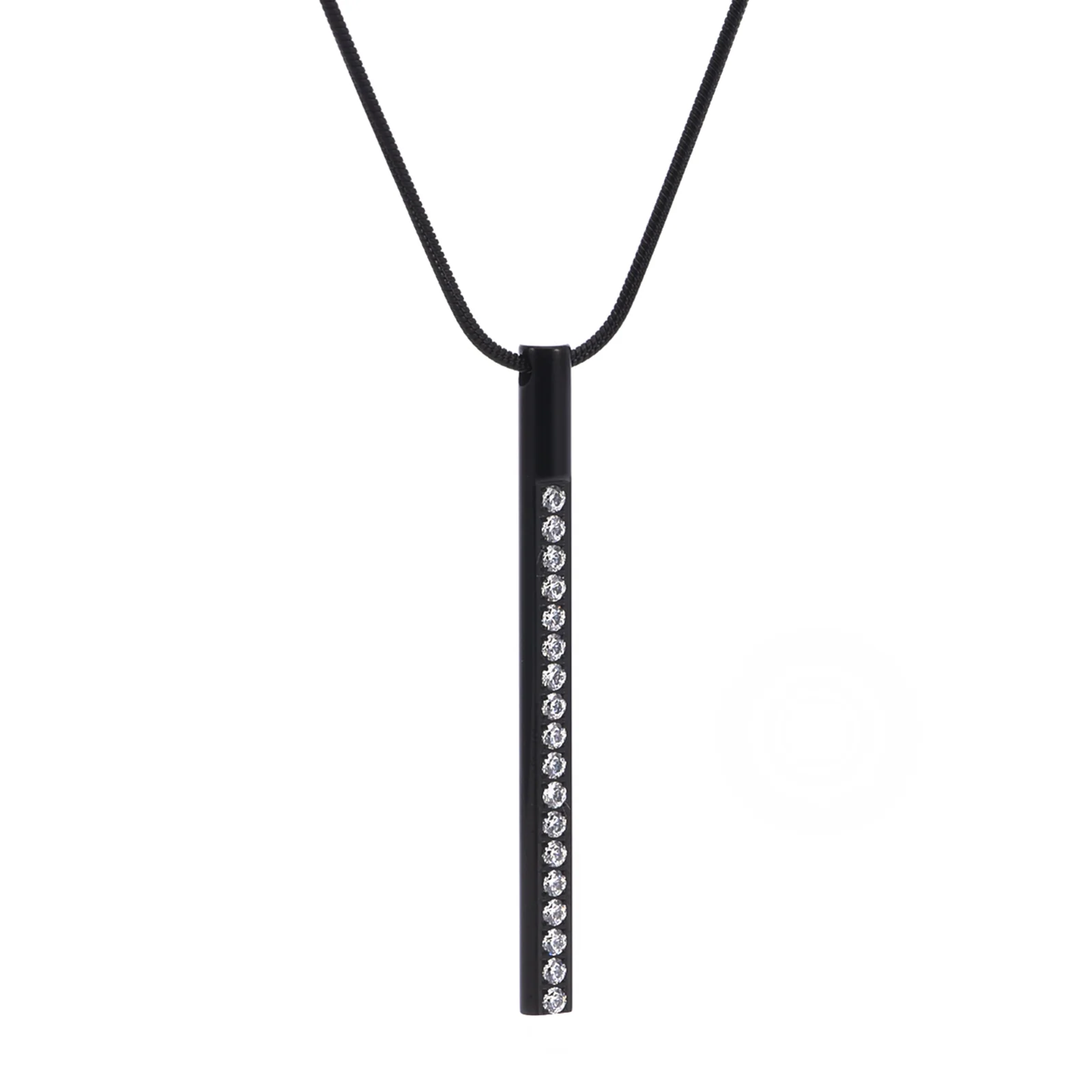 PT318B B.Tiff Black Pave Bar Pendant by B.Tiff New York - Image 2