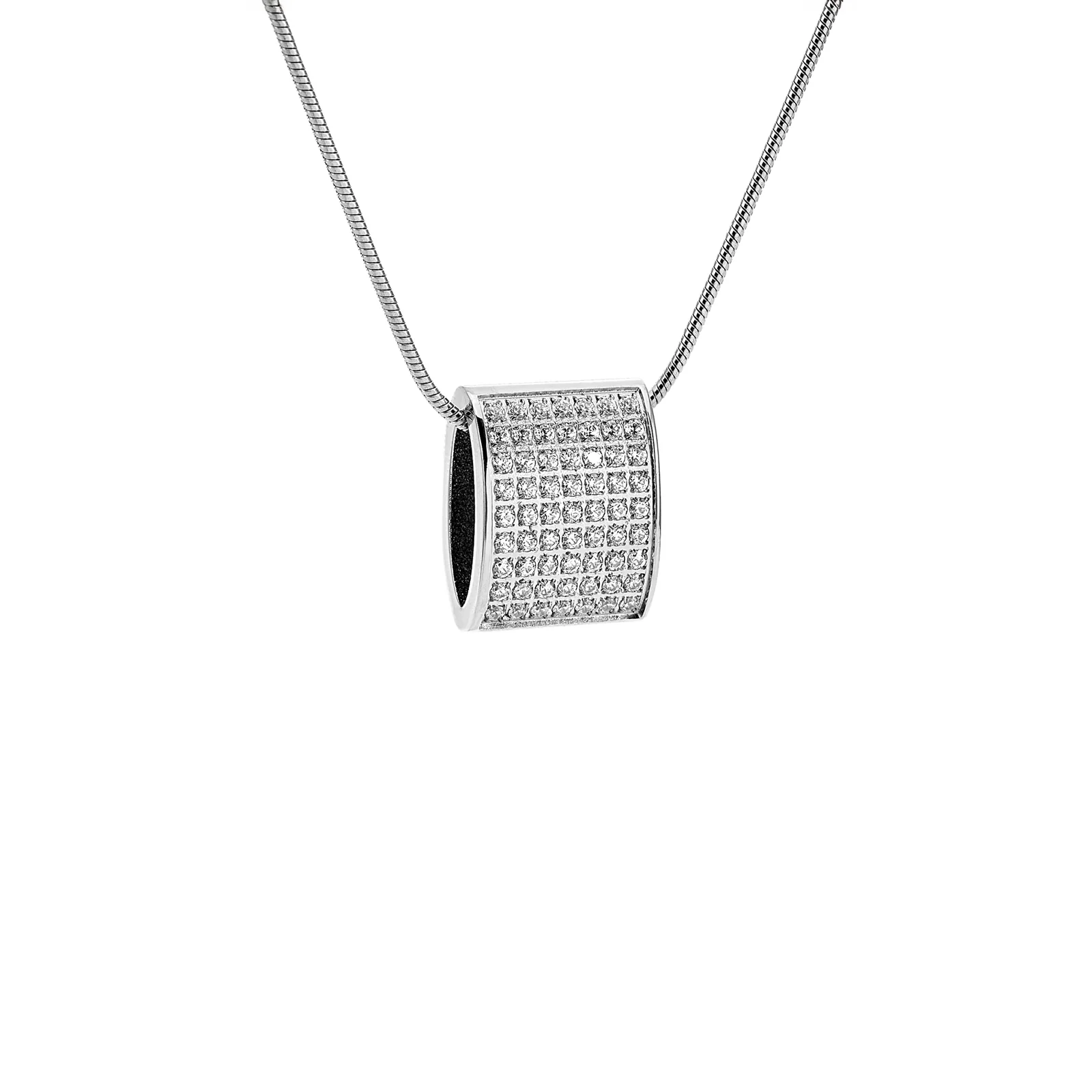 PT444W B.Tiff Pavé Oreiller Pendant Necklace with Coil Chain by B.Tiff New York - Image 2