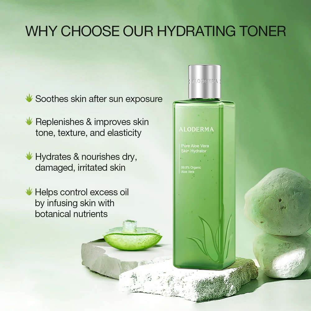 Pure Aloe Vera Skin Hydrator - 99.8% Organic Aloe by ALODERMA - Image 2