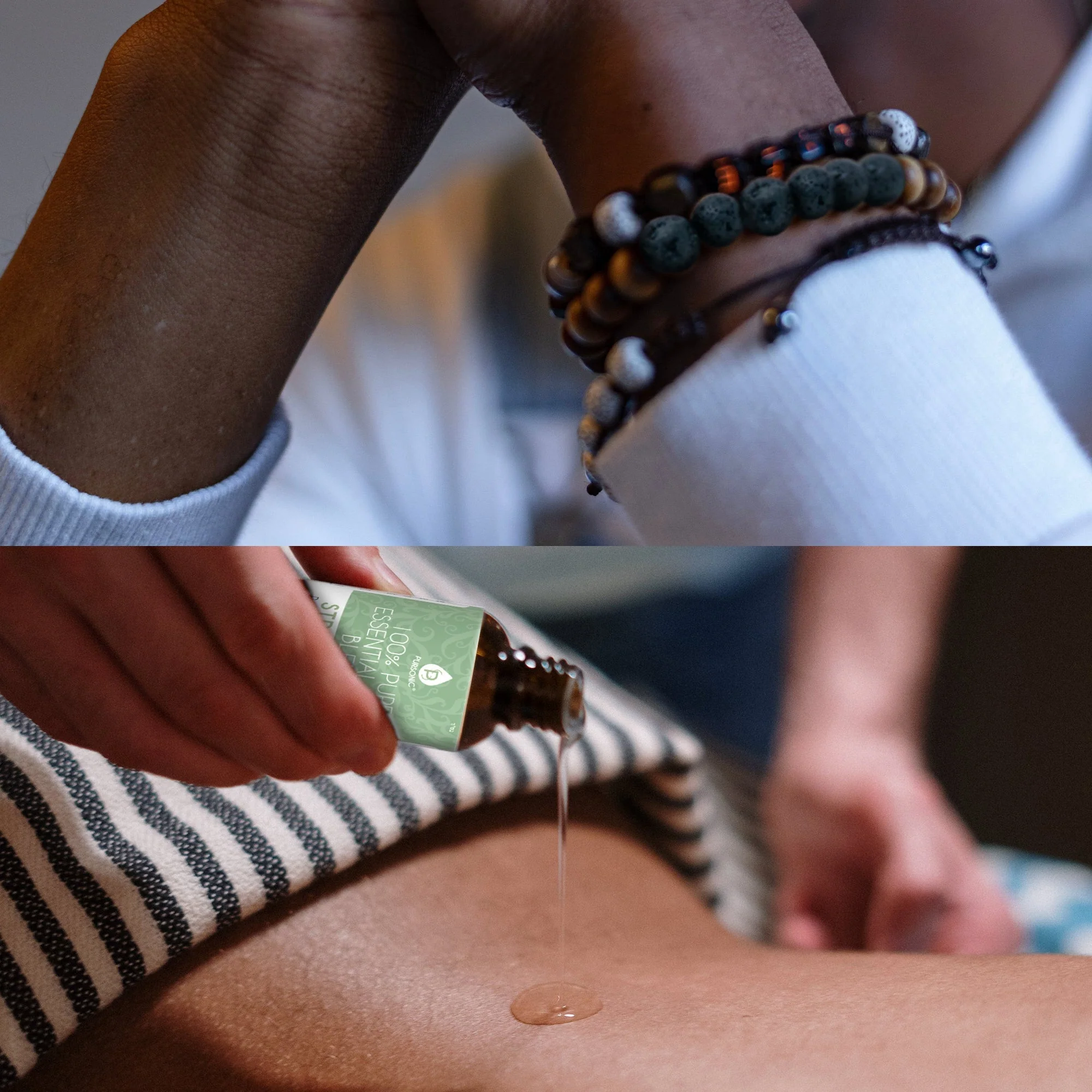 Pursonic Aromatherapy Bliss Bundle: Lava Stone Bracelet + Pure Essential Oils. by Pursonic - Image 2