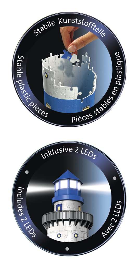 Puzzle: 3D Puzzle - Lighthouse Night Edition - Image 3
