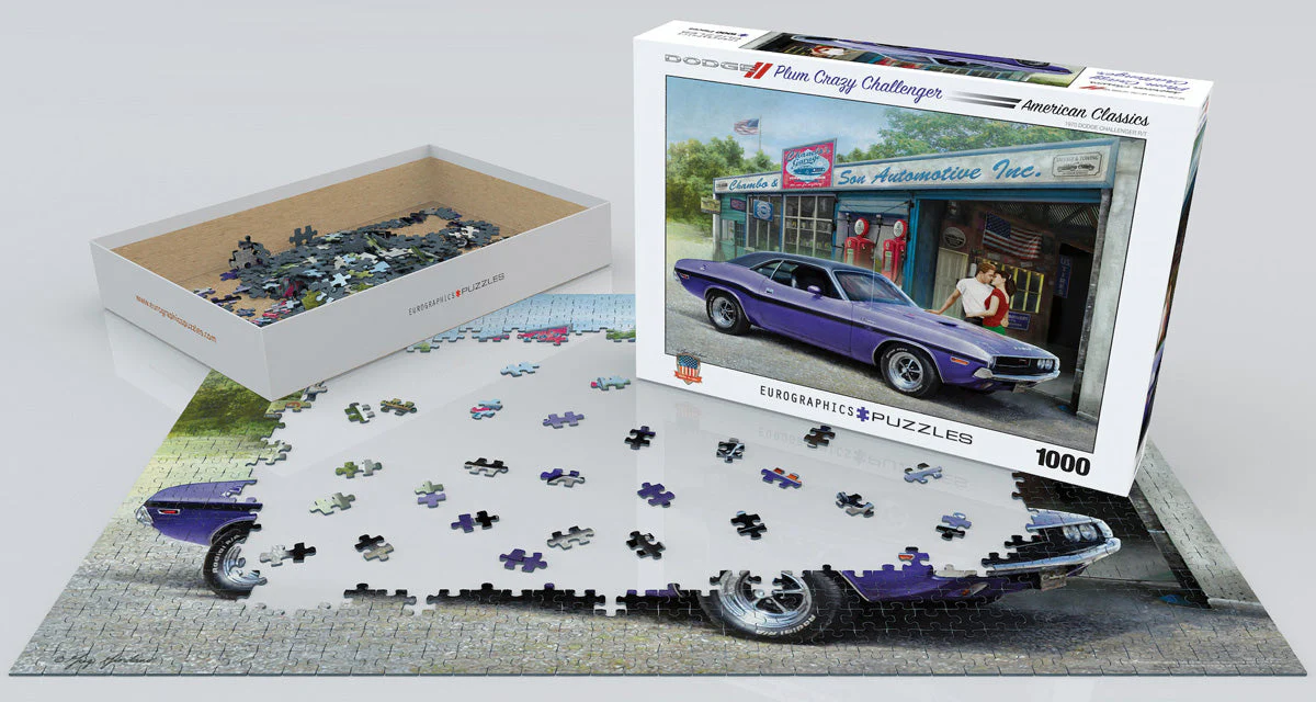 Puzzle: American Car Classics - Plum Crazy Challenger - Image 2