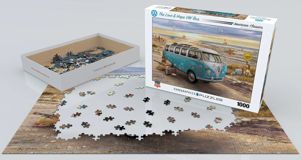 Puzzle: American Car Classics - The Love & Hope VW Bus - Image 2