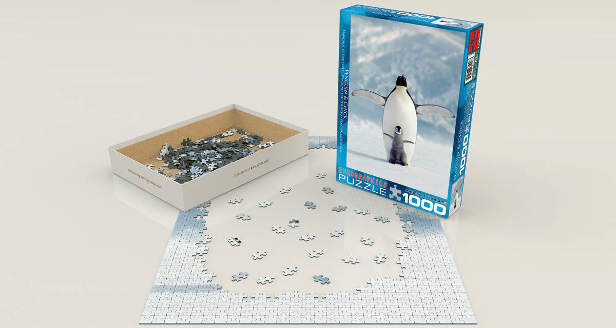 Puzzle: Animal Life Photography - Penguin & Chick - Image 2