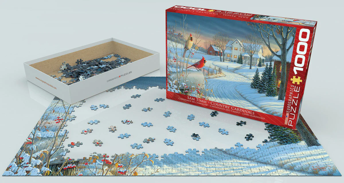 Puzzle: Artist Series - Country Cardinals by Sam Timm - Image 2