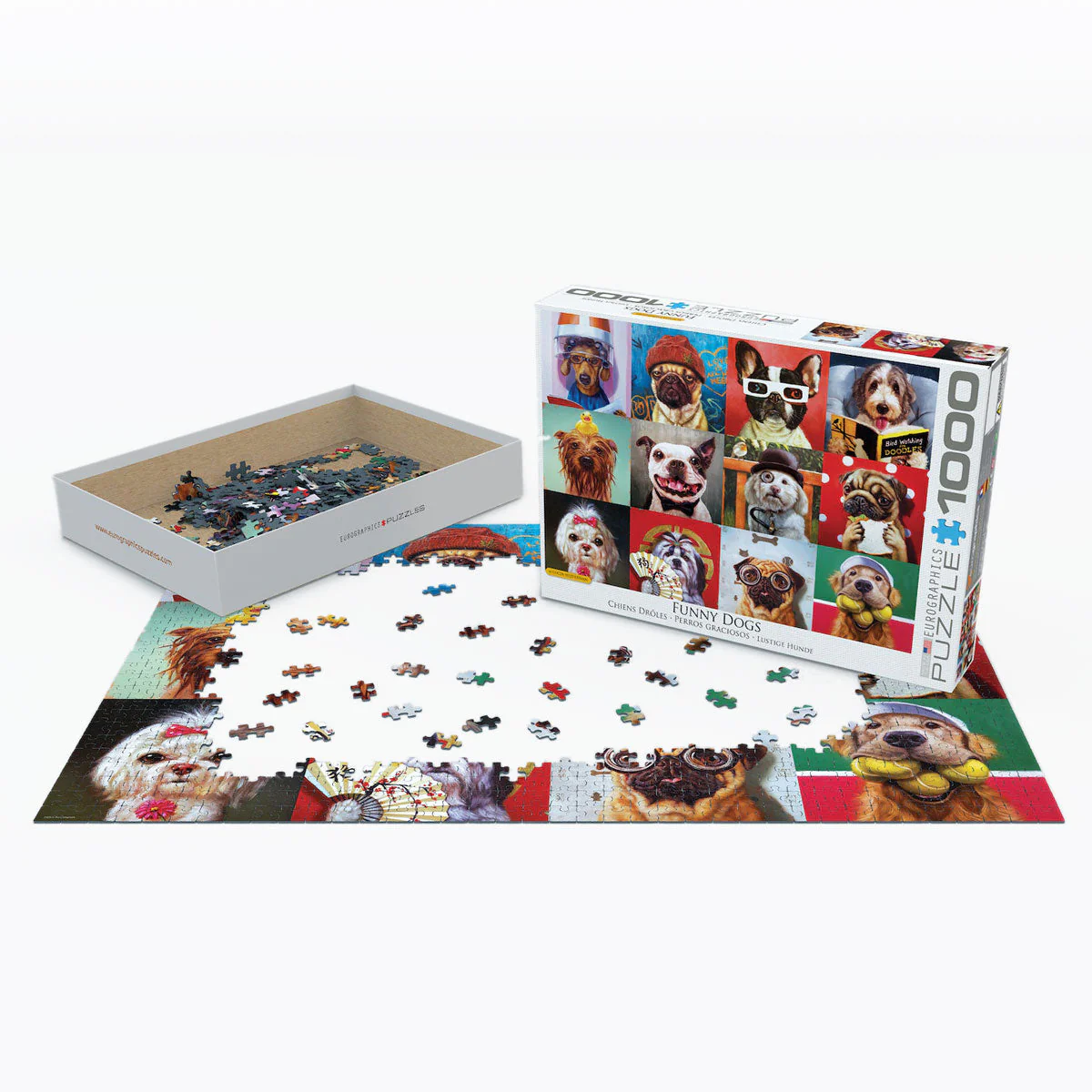 Puzzle: Artist Series - Funny Dogs by Lucia Heffernan - Image 3