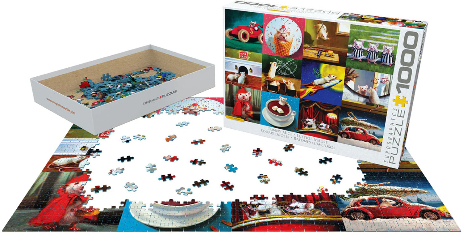Puzzle: Artist Series - Funny Mice - Image 2