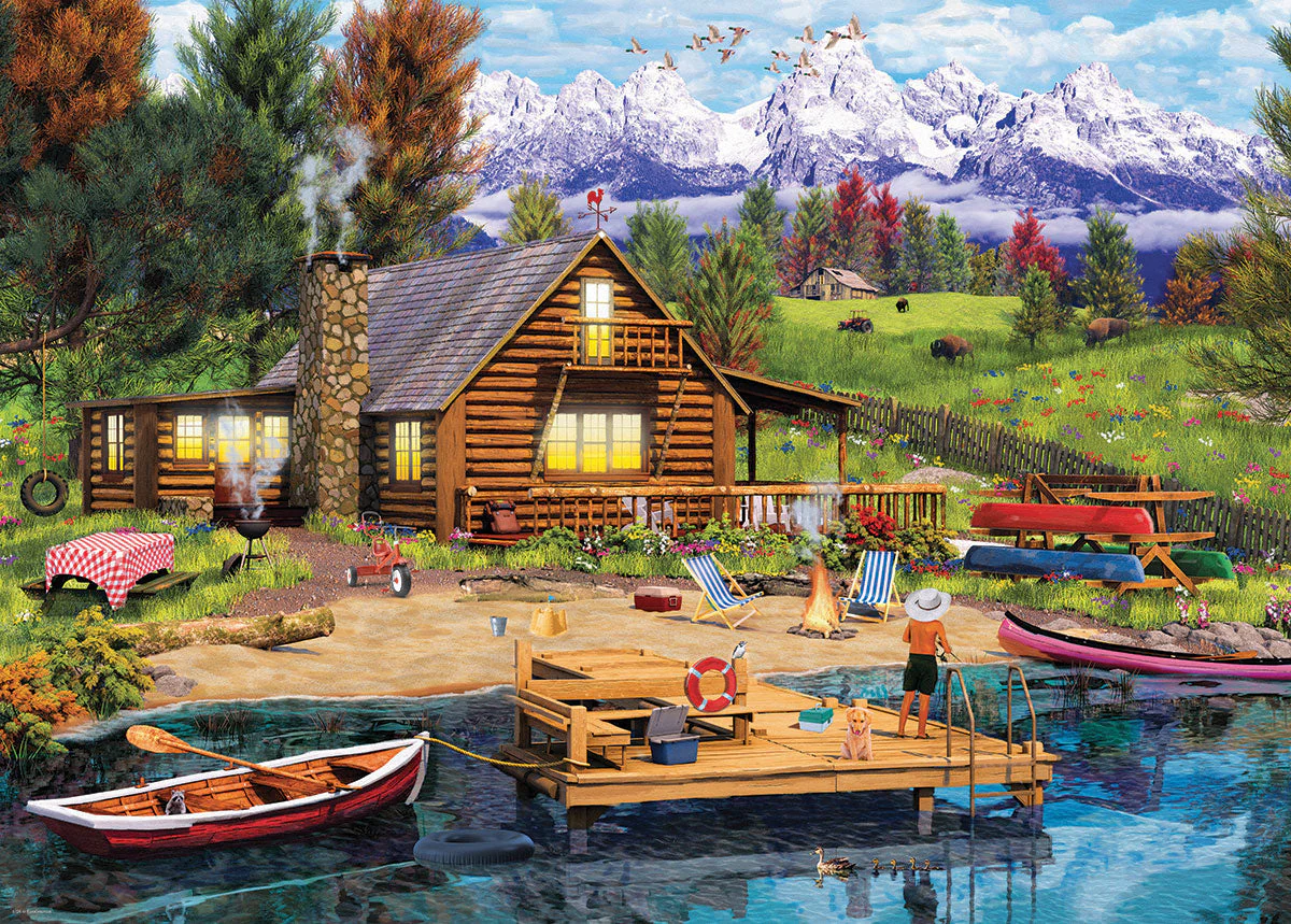 Puzzle: Artist Series - Grand Teton Cabin - Image 3