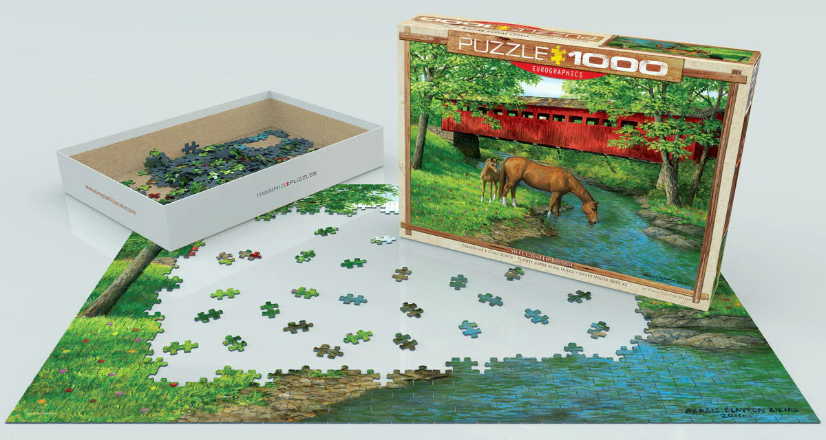 Puzzle: Artist Series - Sweet Water Bridge by Persis Clayton Weirs - Image 2
