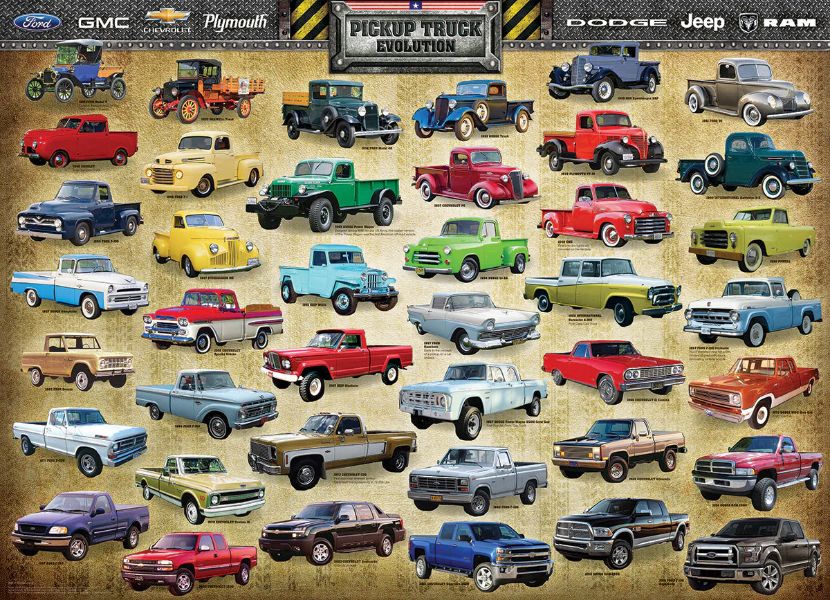 Puzzle: Automotive Evolution Charts - Pickup Truck Evolution - Image 3