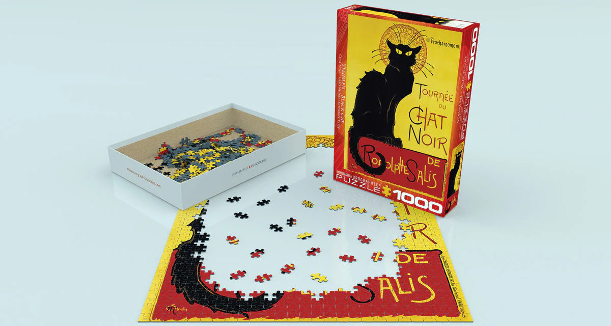 Puzzle: Black Cat by TA Steinlen - Image 2
