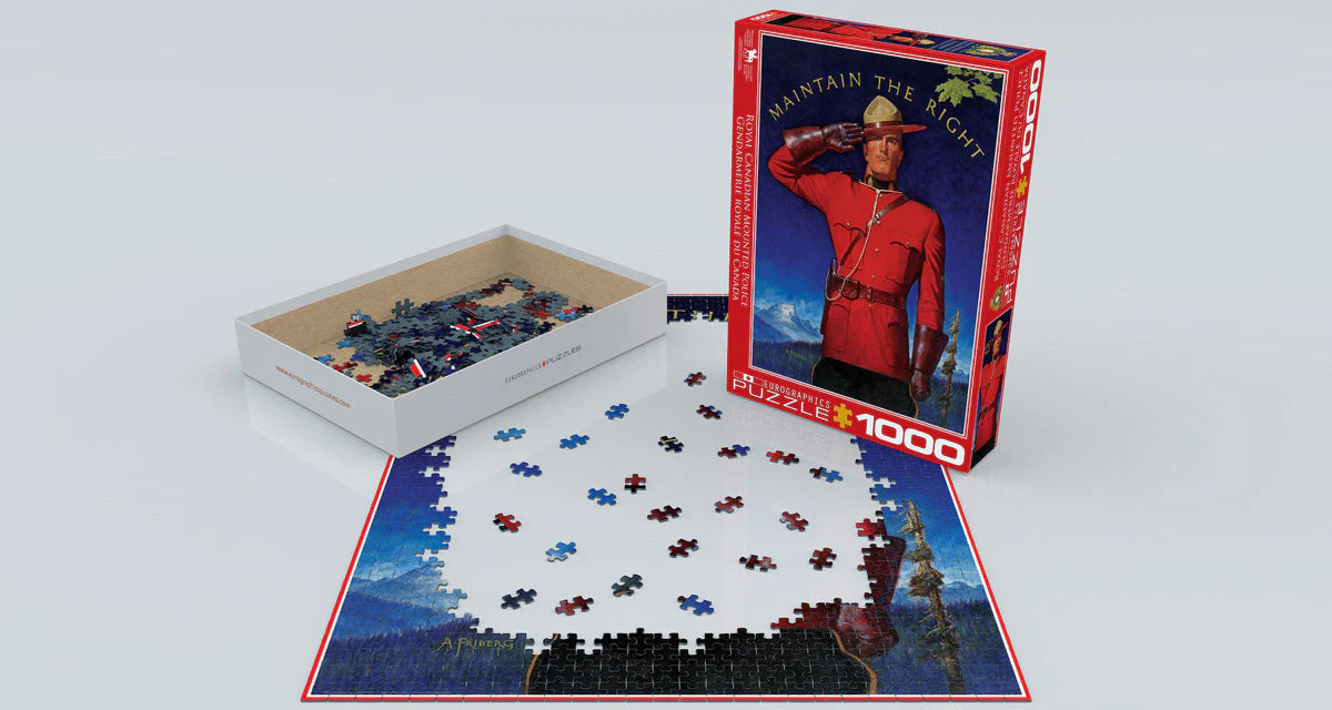 Puzzle: Canadian Vintage Art - RCMP Maintain the Right - Image 2
