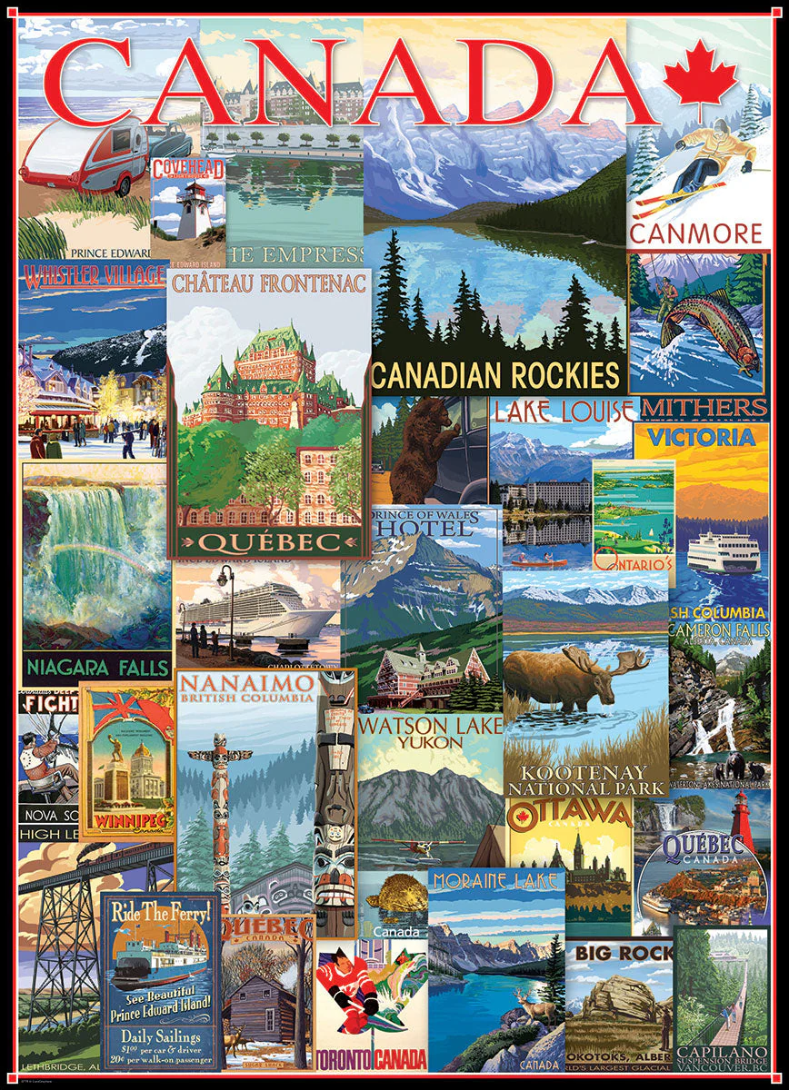 Puzzle: Canadian Vintage Art - Travel Canada Vintage Posters - Image 2