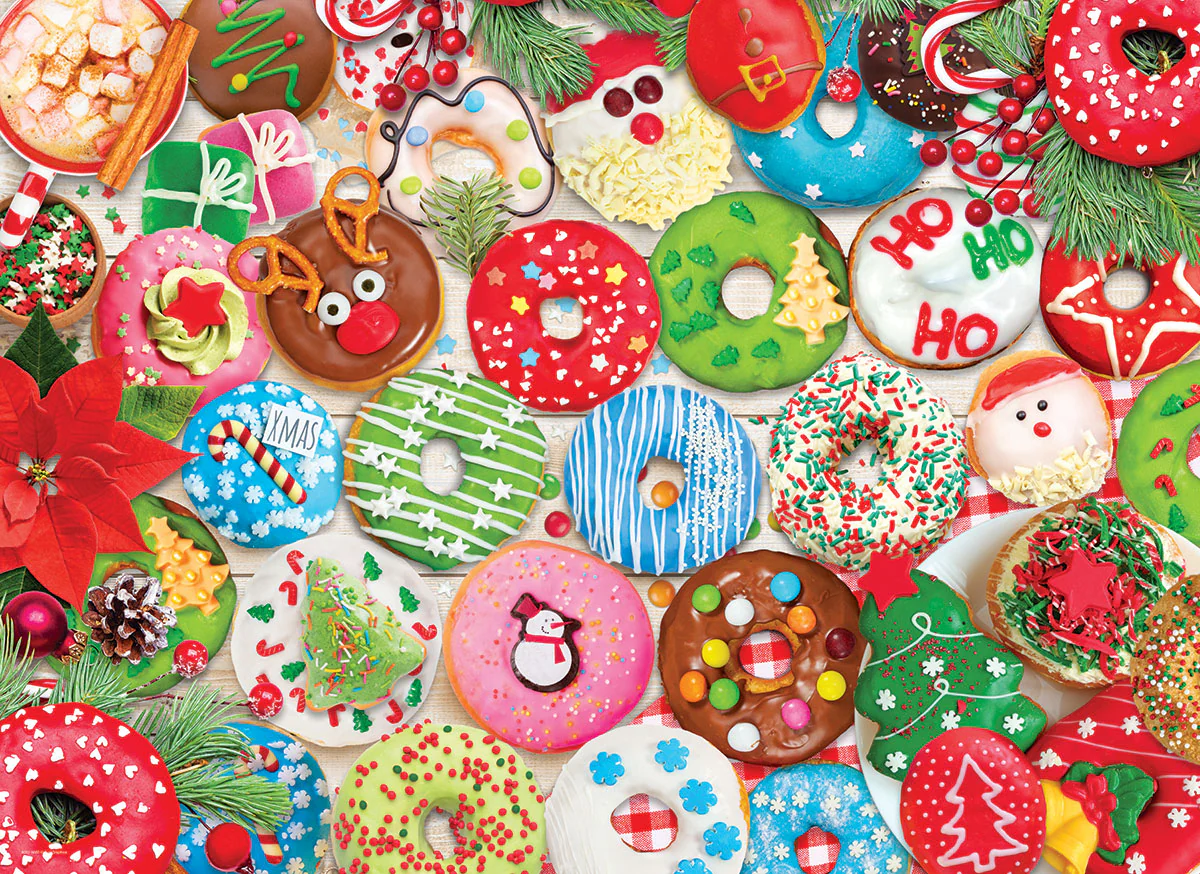 Puzzle: Christmas Donuts Tin - Image 2