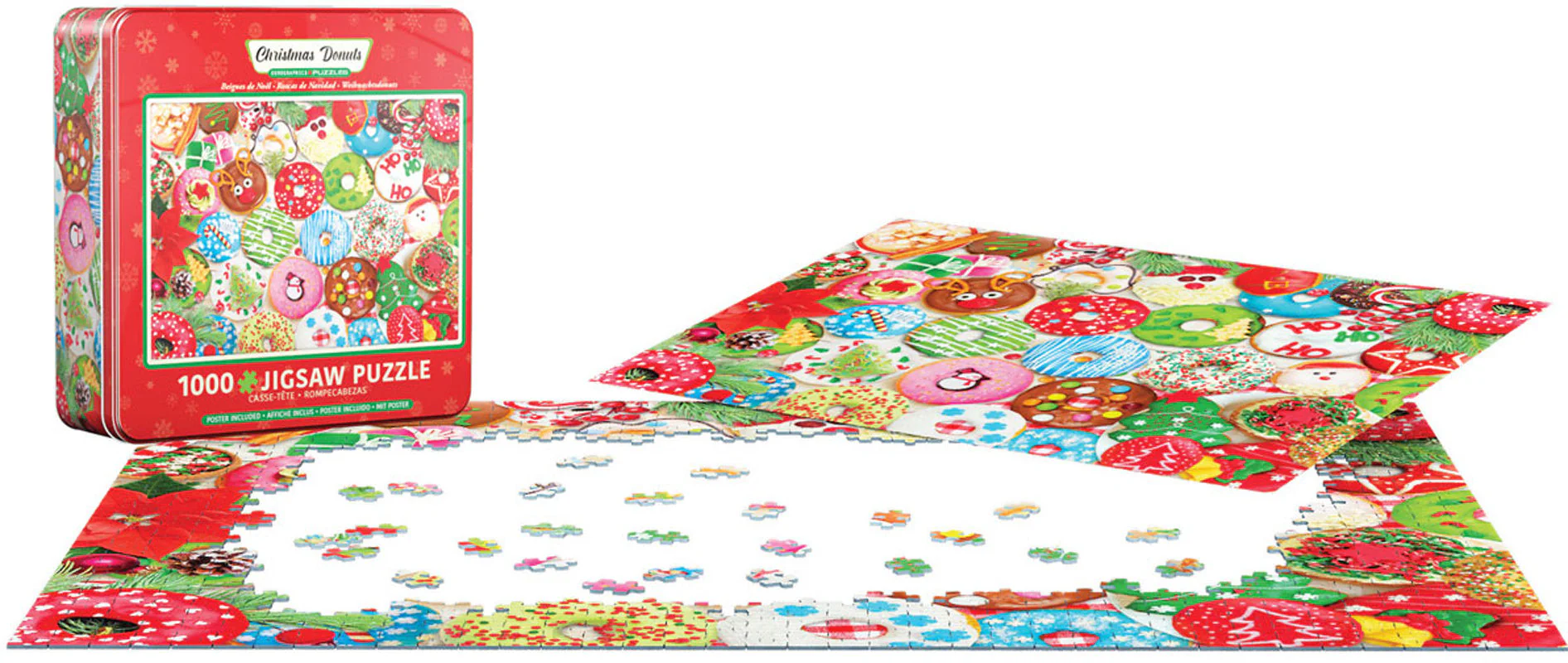 Puzzle: Christmas Donuts Tin - Image 3