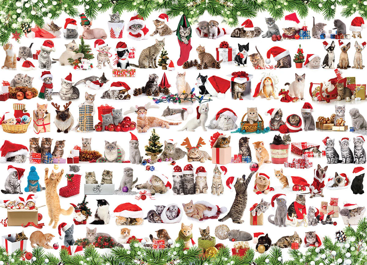 Puzzle: Christmas - Seasonal - Holiday Cats - Image 2