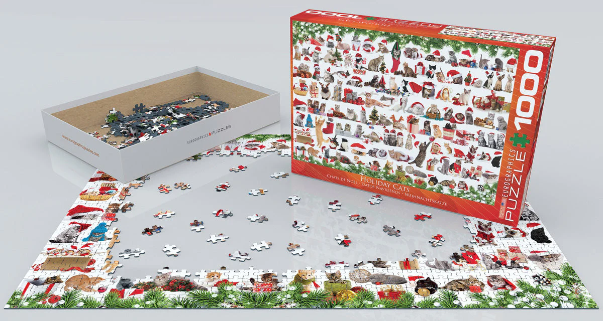 Puzzle: Christmas - Seasonal - Holiday Cats - Image 3