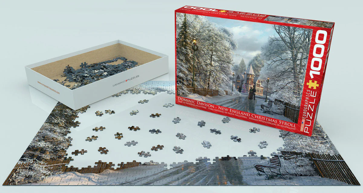 Puzzle: Christmas - Seasonal - New England Christmas Stroll by Dominic Davison - Image 2